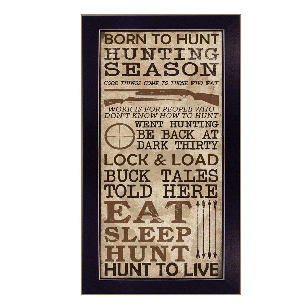Hunting Season Black Framed Print Wall Art - Homeroots - Flyclothing LLC