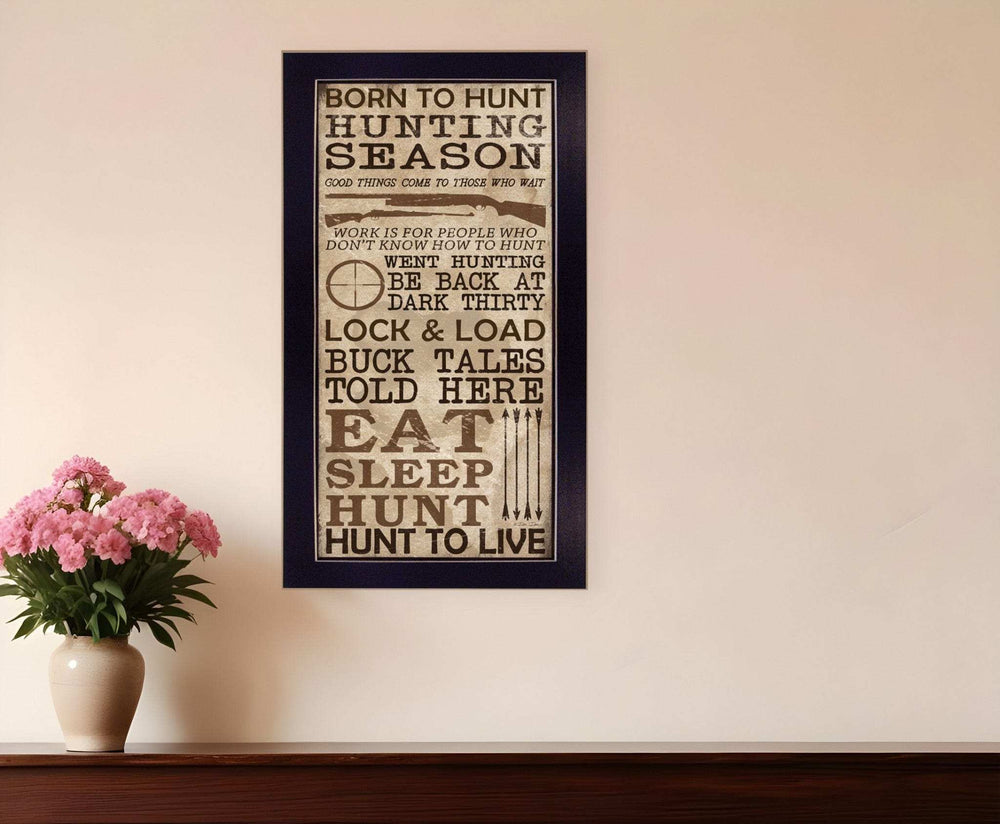 Hunting Season Black Framed Print Wall Art - Homeroots - Flyclothing LLC