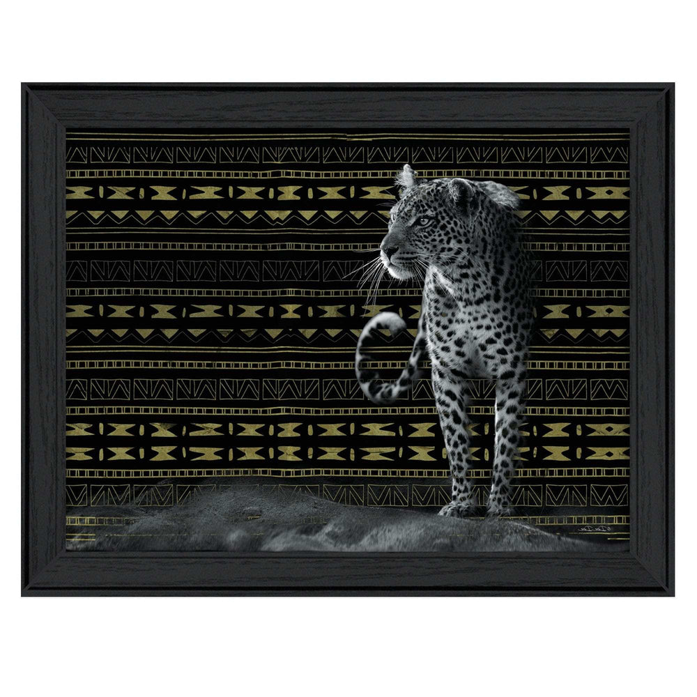 Patterned Leopard Black Framed Print Wall Art - Homeroots - Flyclothing LLC