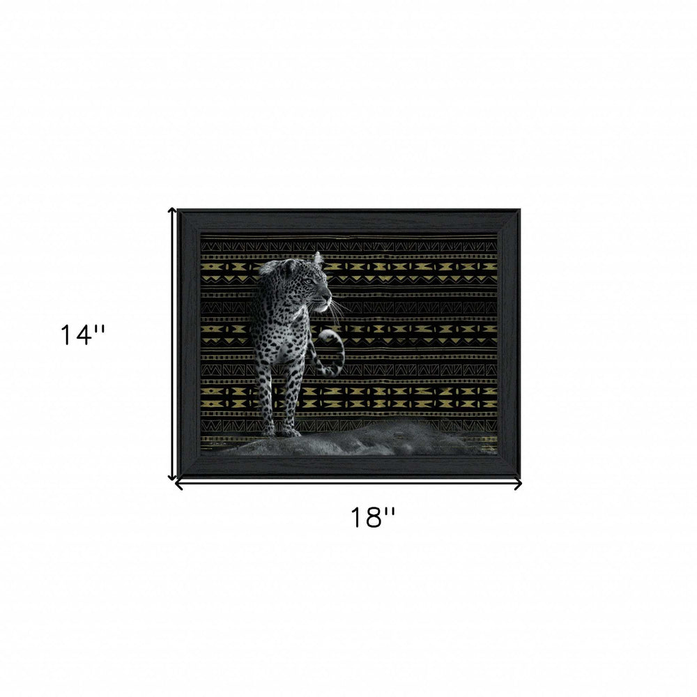 Patterned Leopard Black Framed Print Wall Art - Homeroots - Flyclothing LLC