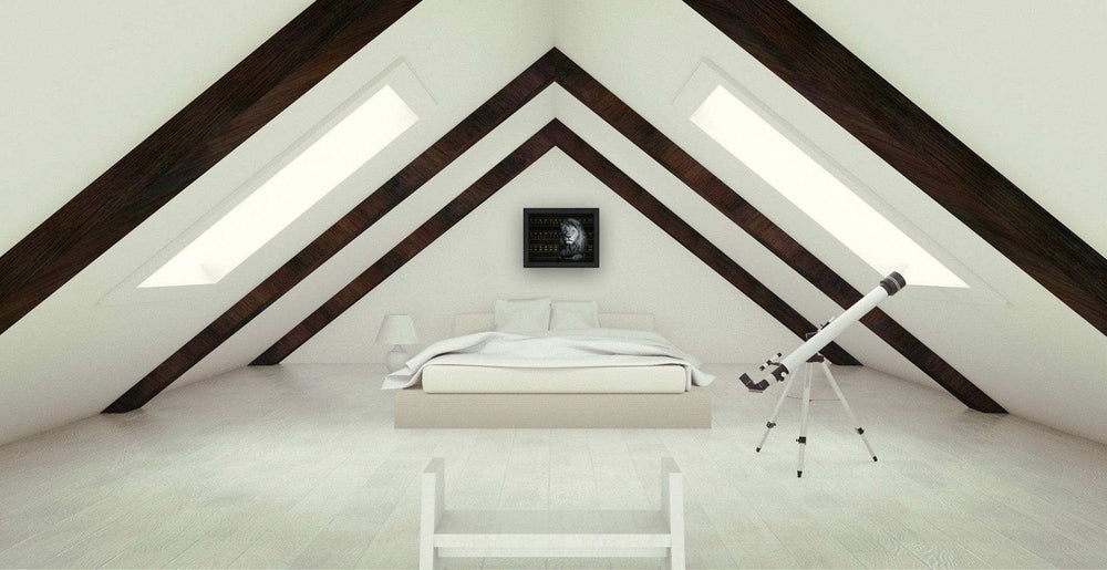 Patterned Lion Black Framed Print Wall Art - Homeroots - Flyclothing LLC