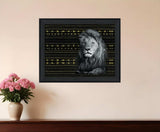 Patterned Lion Black Framed Print Wall Art - Homeroots - Flyclothing LLC