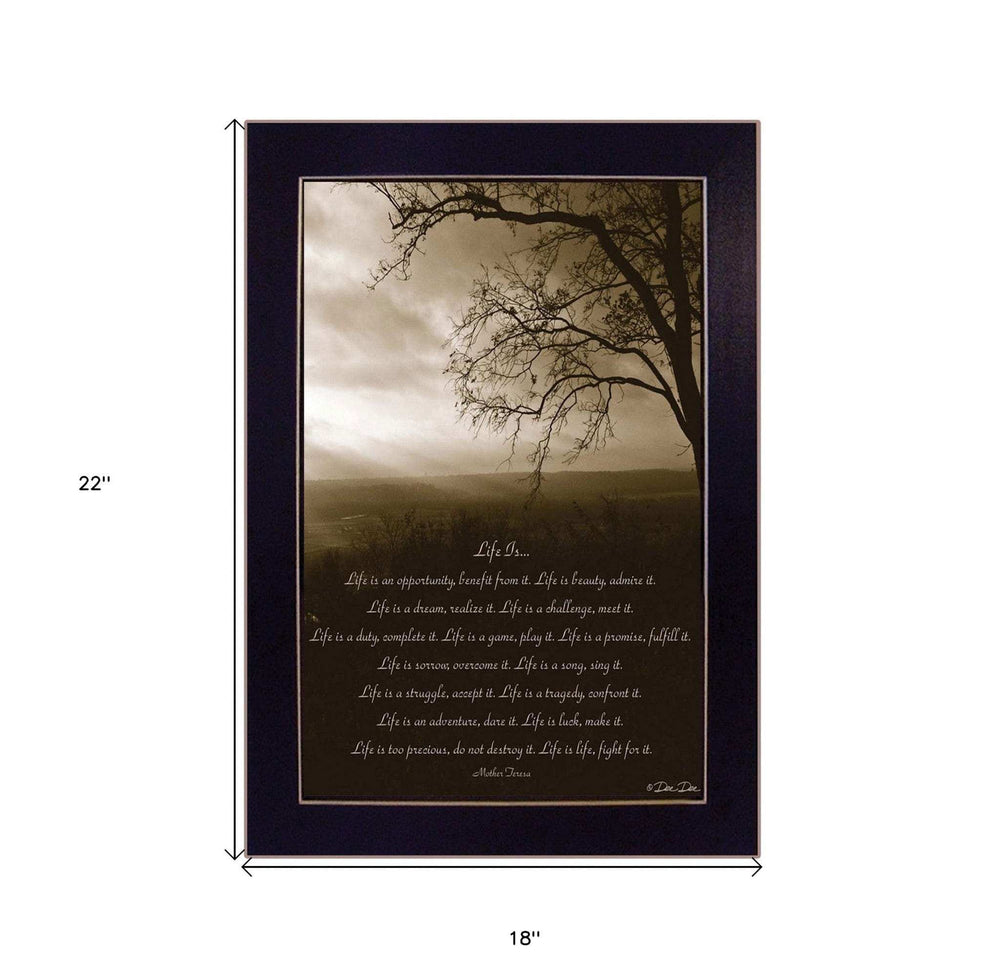Life Is 9 Black Framed Print Wall Art - Homeroots - Flyclothing LLC