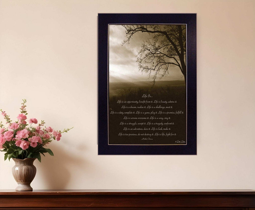 Life Is 9 Black Framed Print Wall Art - Homeroots - Flyclothing LLC