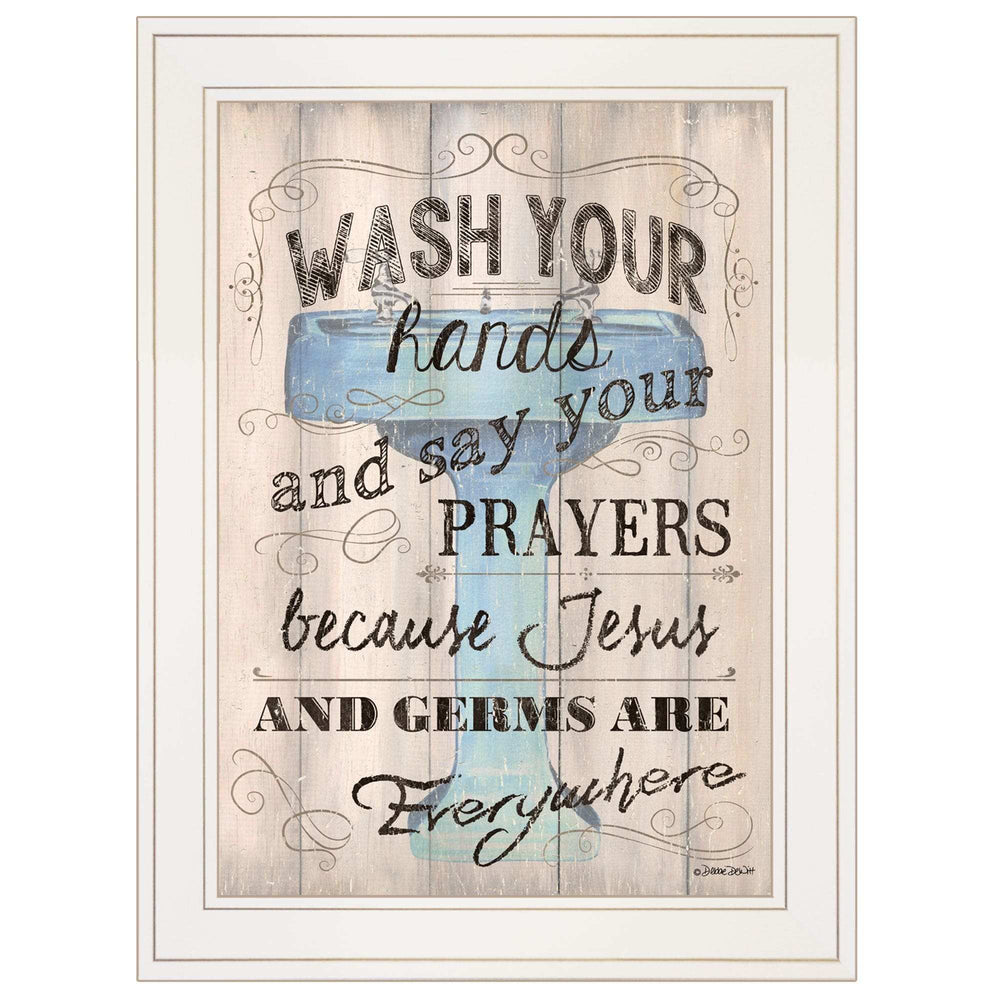 Bathroom Humor 1 White Framed Print Bathroom Wall Art - Homeroots - Flyclothing LLC