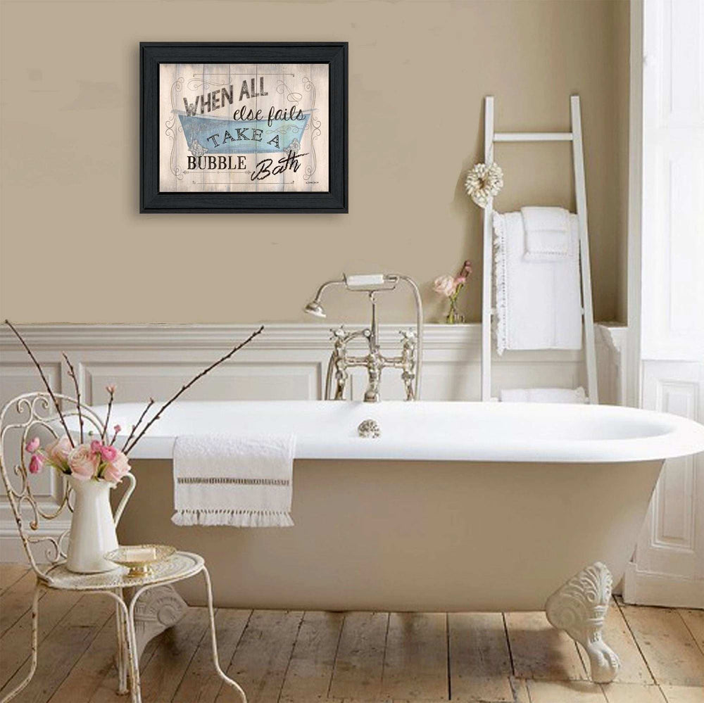 Bathroom Humor 4 Black Framed Print Bathroom Wall Art - Homeroots - Flyclothing LLC