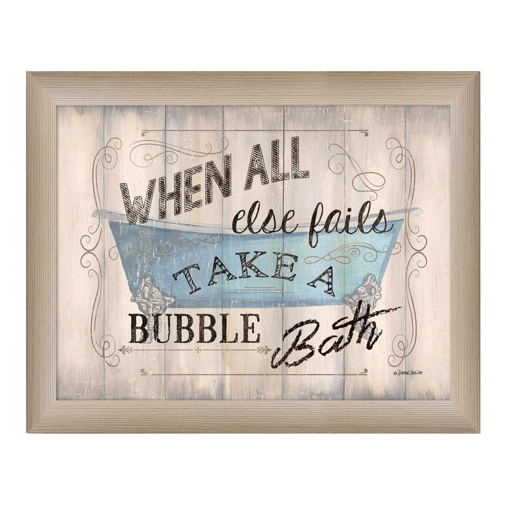 Take a Bubble Bath 1 Brown Framed Print Bathroom Wall Art - Homeroots - Flyclothing LLC