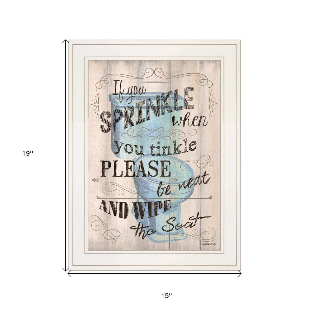 Bathroom Humor 5 White Framed Print Bathroom Wall Art - Homeroots - Flyclothing LLC