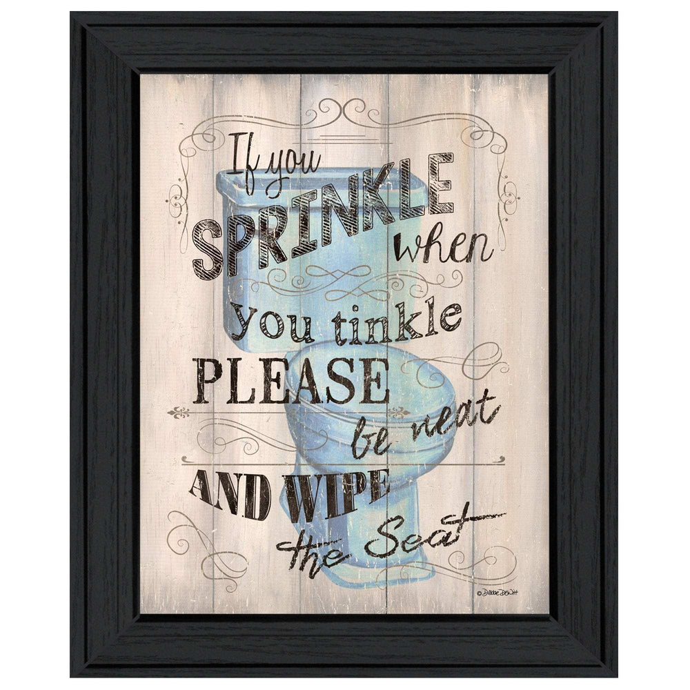 Bathroom Humor 6 Black Framed Print Bathroom Wall Art - Homeroots - Flyclothing LLC