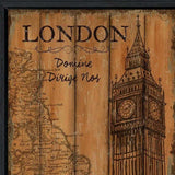 London Travel Poster Black Framed Print Wall Art - Homeroots - Flyclothing LLC