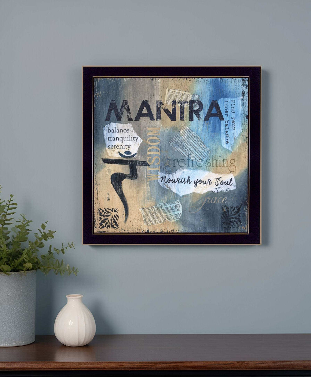 Yoga Series Mantra Black Framed Print Wall Art - Homeroots - Flyclothing LLC