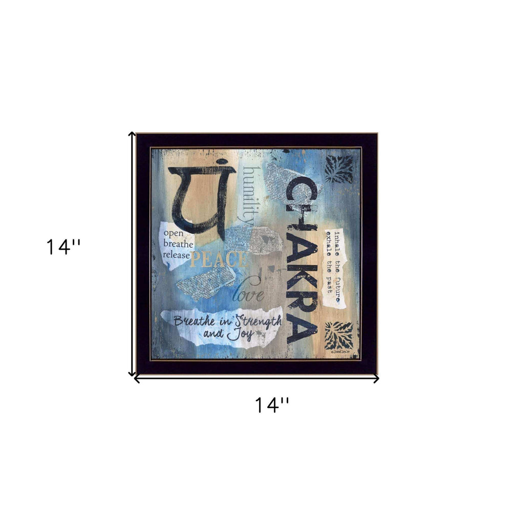 Yoga Series Chakra Black Framed Print Wall Art - Homeroots - Flyclothing LLC