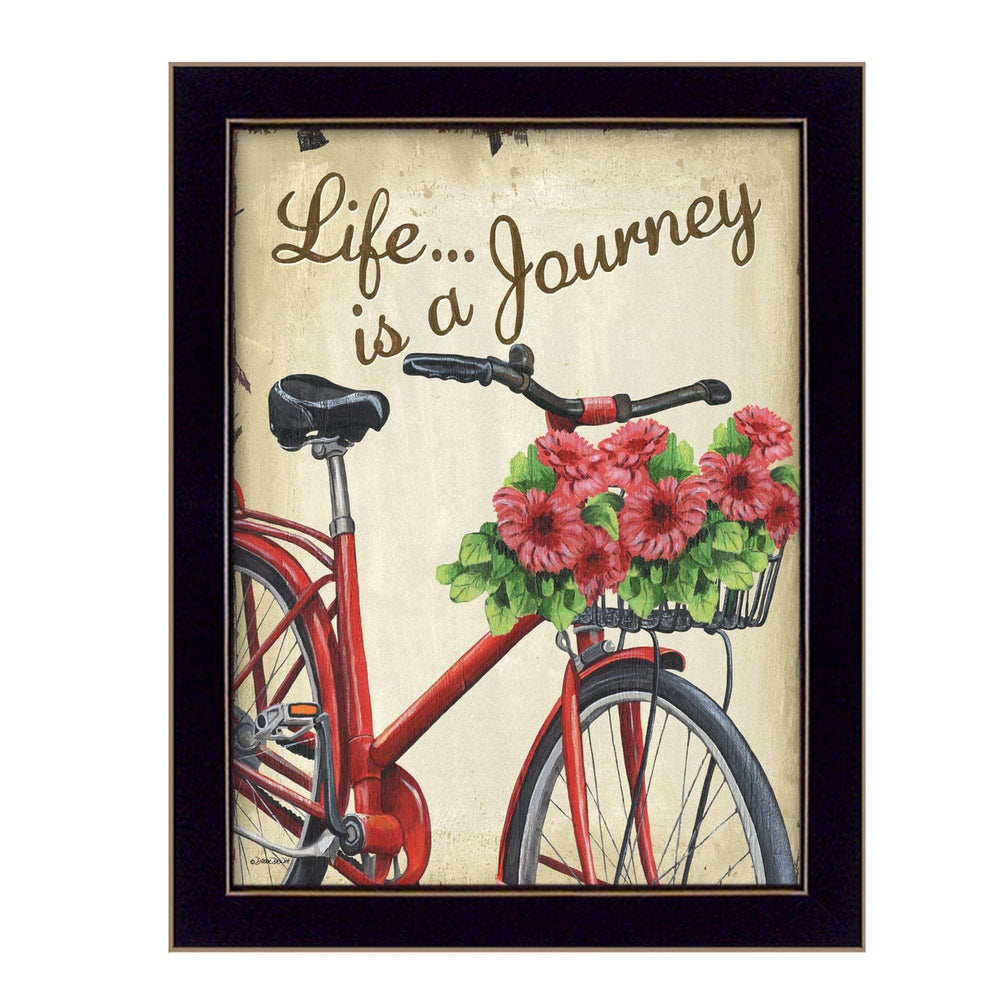 Life is a Journey 1 Black Framed Print Wall Art - Homeroots - Flyclothing LLC