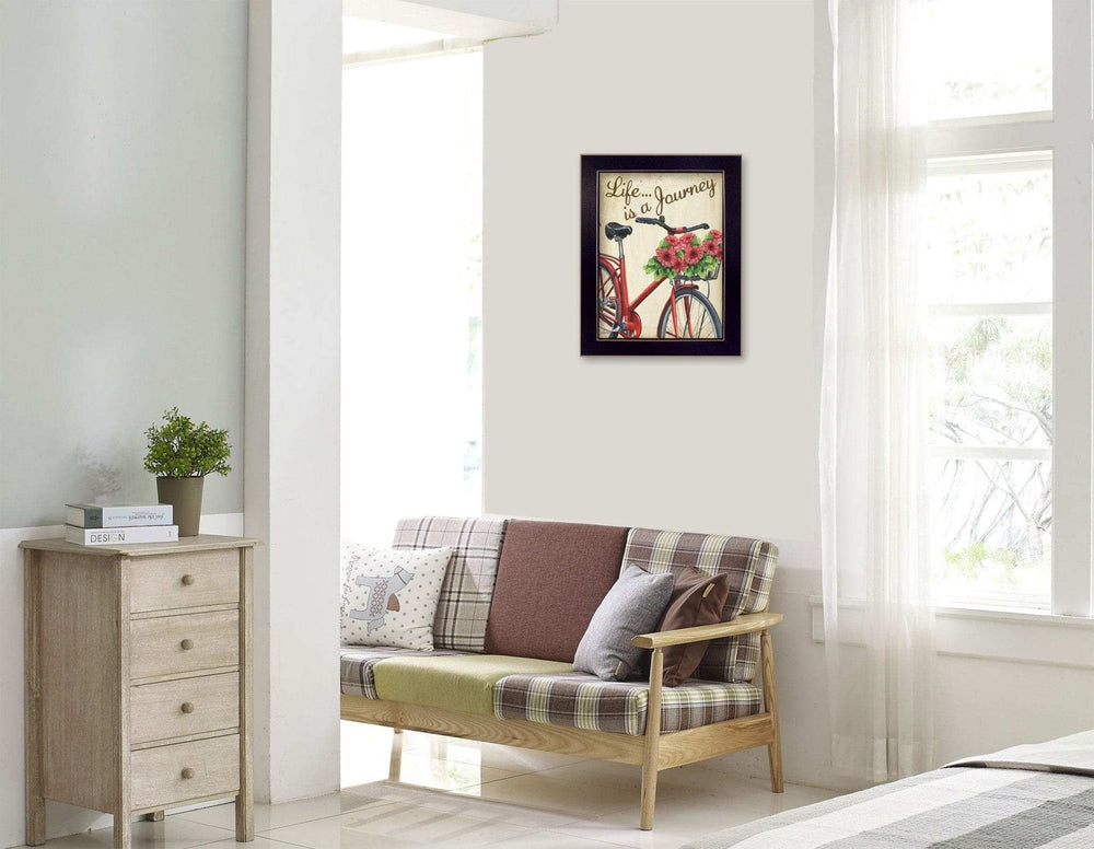 Life is a Journey 1 Black Framed Print Wall Art - Homeroots - Flyclothing LLC