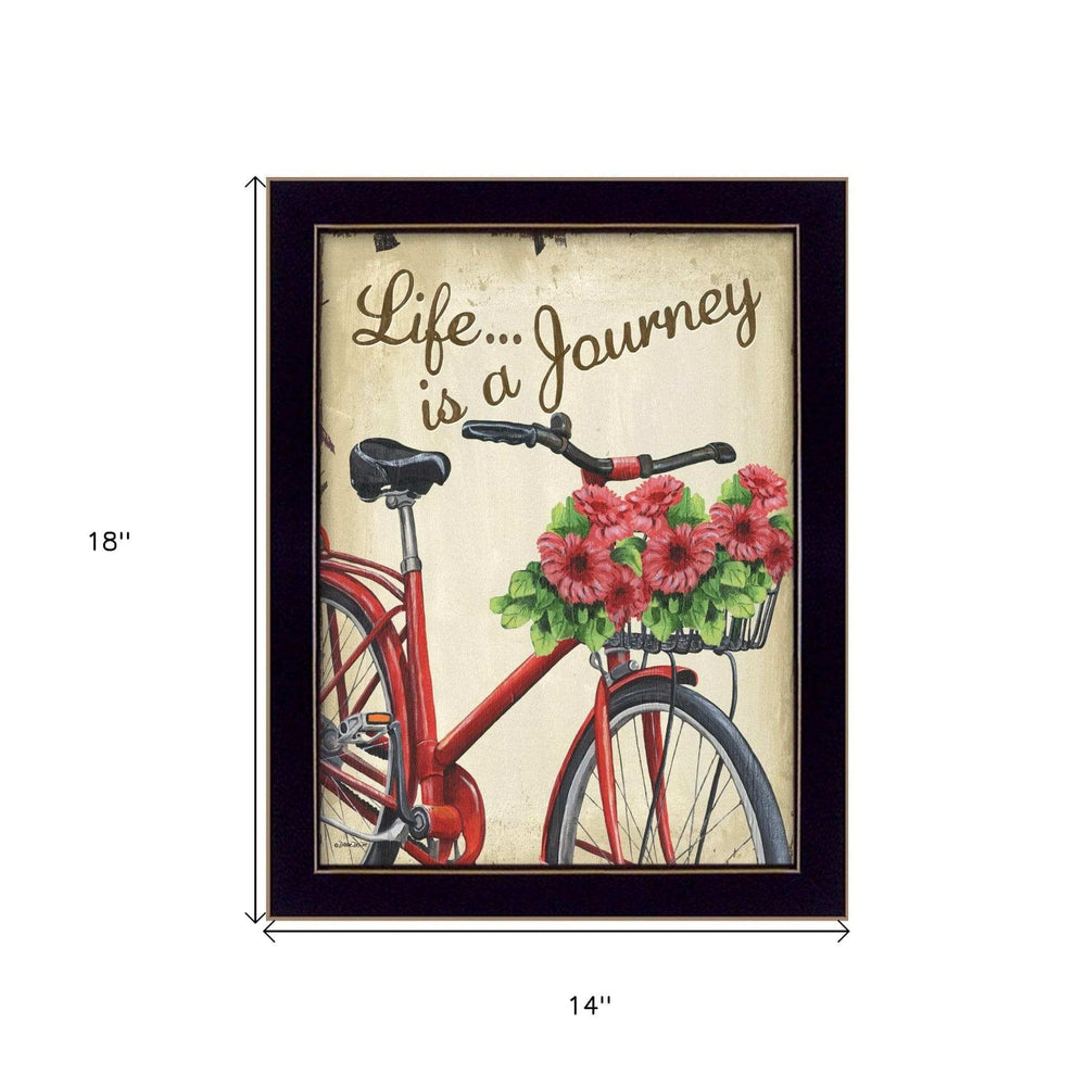 Life is a Journey 1 Black Framed Print Wall Art - Homeroots - Flyclothing LLC