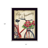 Life is a Journey 1 Black Framed Print Wall Art - Homeroots - Flyclothing LLC