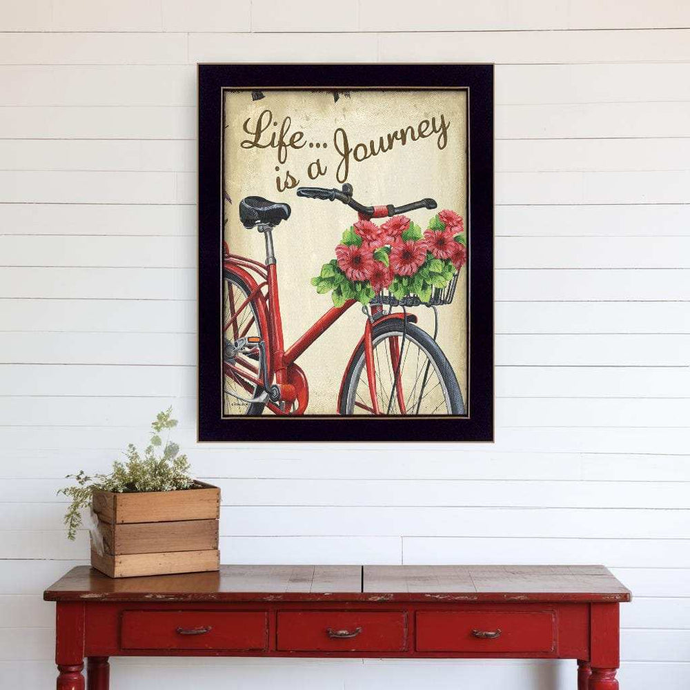 Life is a Journey 1 Black Framed Print Wall Art - Homeroots - Flyclothing LLC