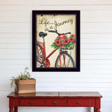 Life is a Journey 1 Black Framed Print Wall Art - Homeroots - Flyclothing LLC