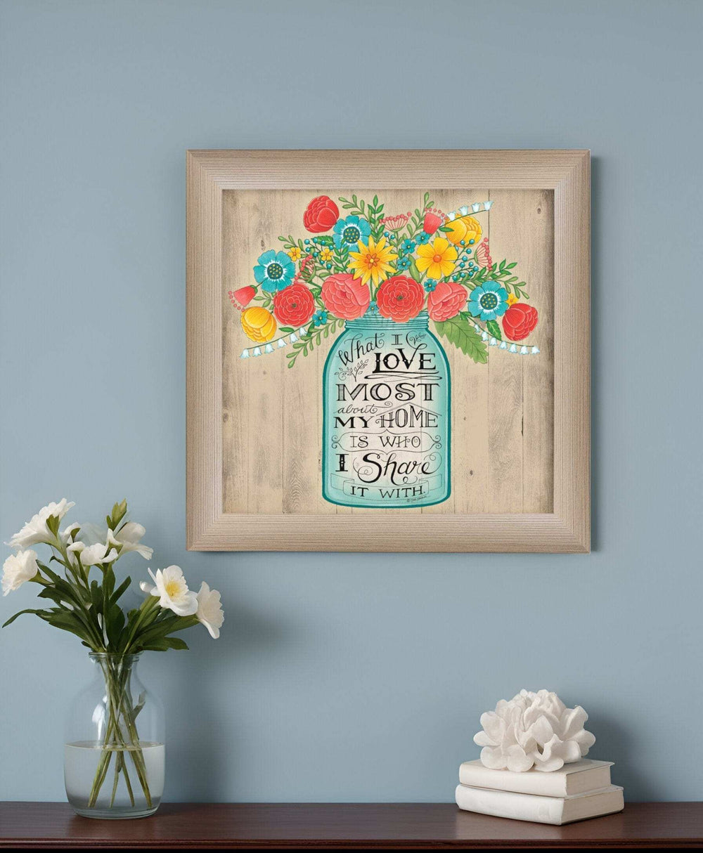 What I Love Most 1 Brown Framed Print Wall Art - Homeroots - Flyclothing LLC