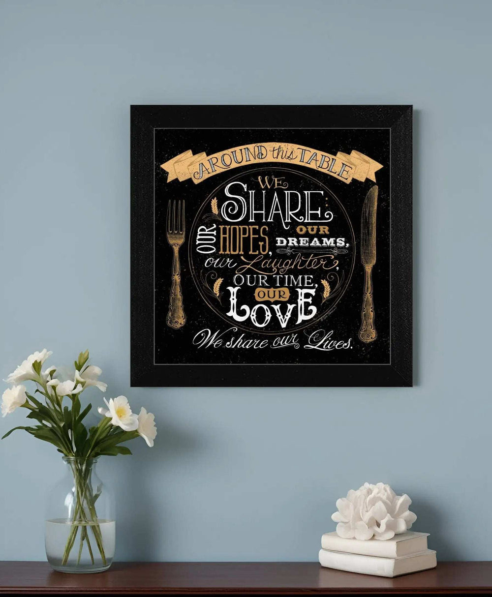 Around this Table Black Framed Print Wall Art - Homeroots - Flyclothing LLC