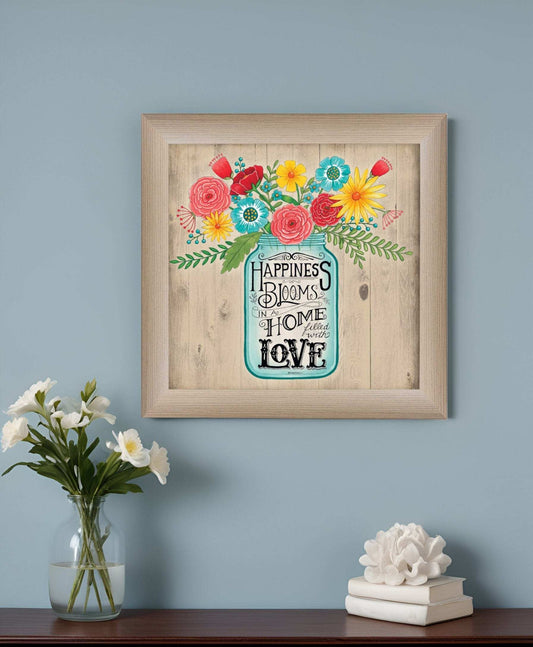 Home Filled with Love Brown Framed Print Wall Art - Homeroots - Flyclothing LLC