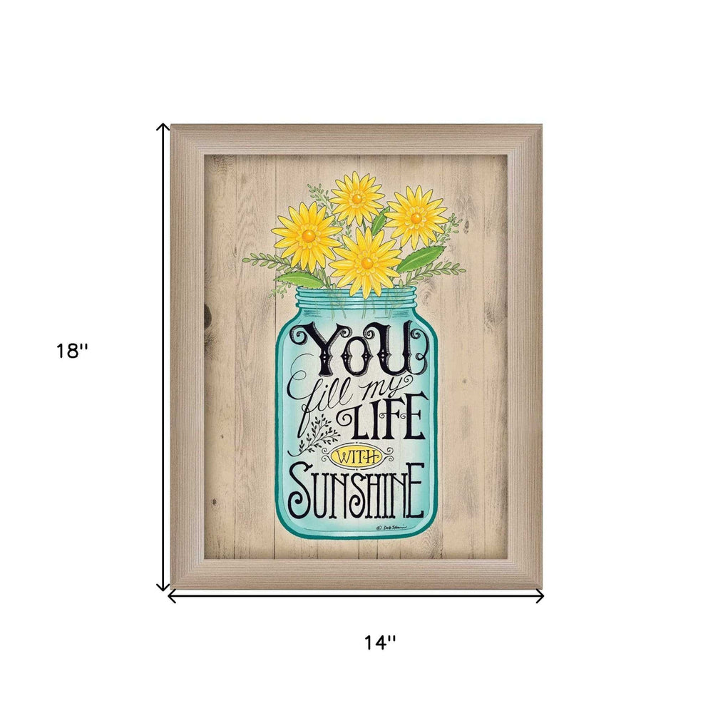 Sunshine 3 Brown Framed Print Wall Art - Homeroots - Flyclothing LLC