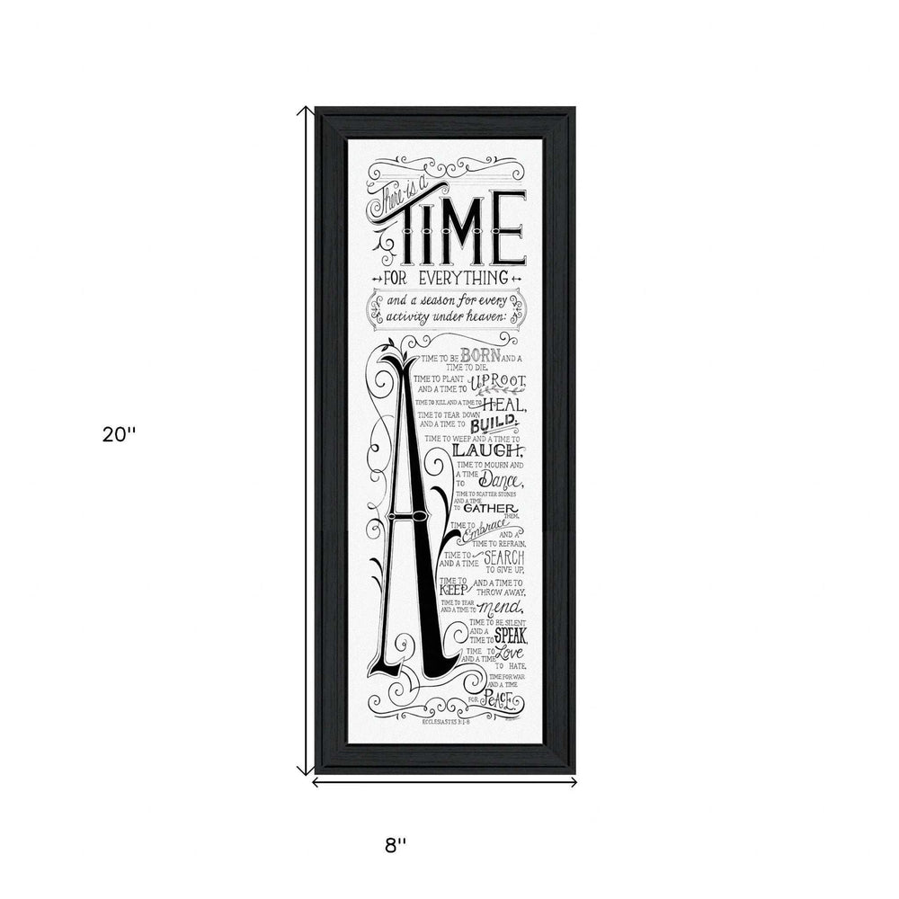 Time for Everything Black Framed Print Wall Art - Homeroots - Flyclothing LLC
