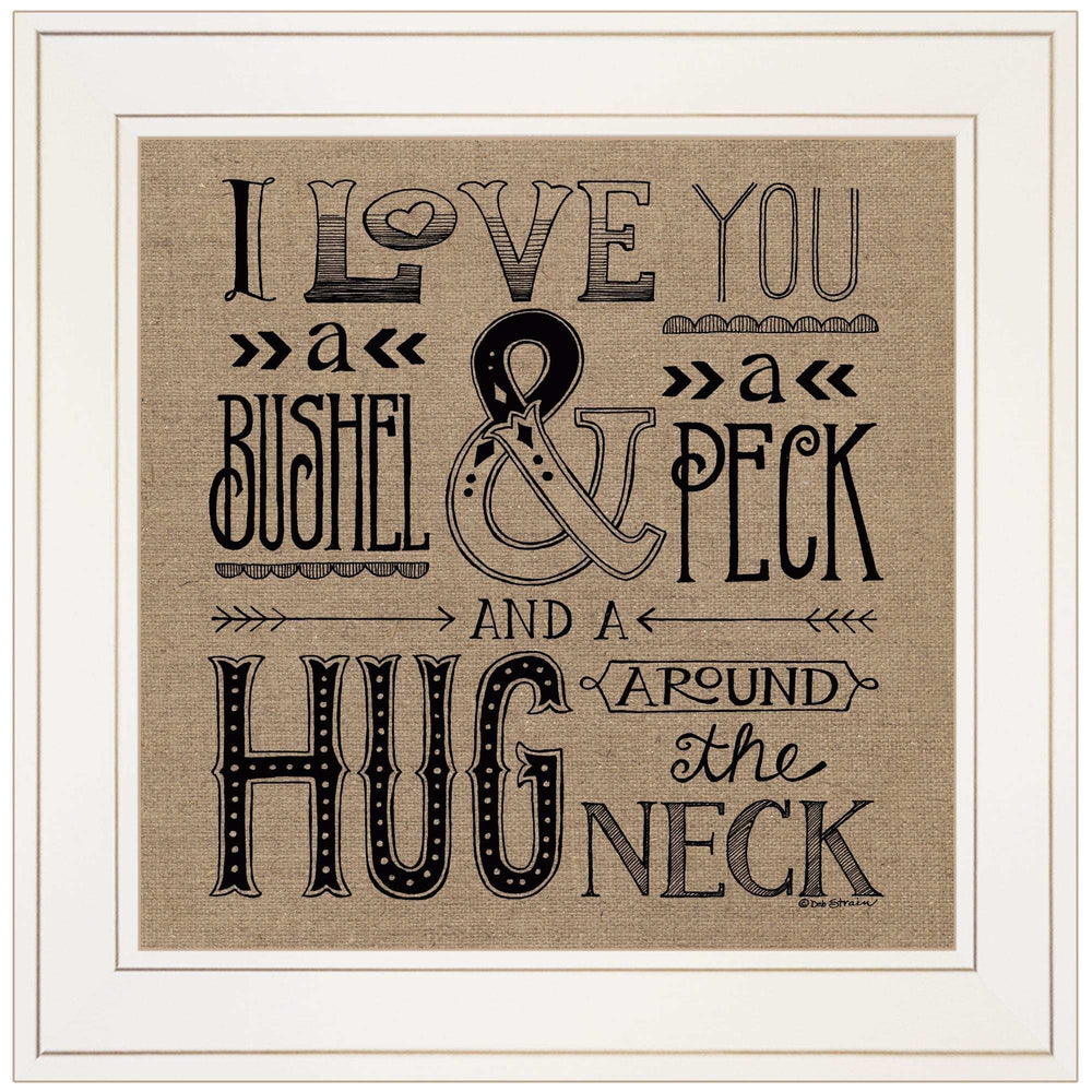 Hugs Around the Neck 1 White Framed Print Wall Art - Homeroots - Flyclothing LLC