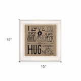 Hugs Around the Neck 1 White Framed Print Wall Art - Homeroots - Flyclothing LLC