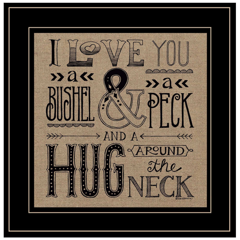 Hugs Around the Neck 2 Black Framed Print Wall Art - Homeroots - Flyclothing LLC