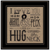 Hugs Around the Neck 2 Black Framed Print Wall Art - Homeroots - Flyclothing LLC