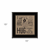 Hugs Around the Neck 2 Black Framed Print Wall Art - Homeroots - Flyclothing LLC