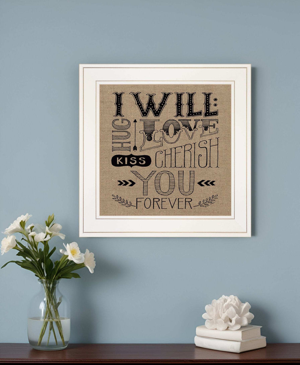 Forever 1 White Framed Print Wall Art - Homeroots - Flyclothing LLC
