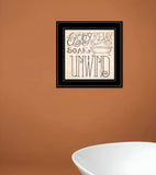 Soak and Relax 3 Black Framed Print Bathroom Wall Art - Homeroots - Flyclothing LLC