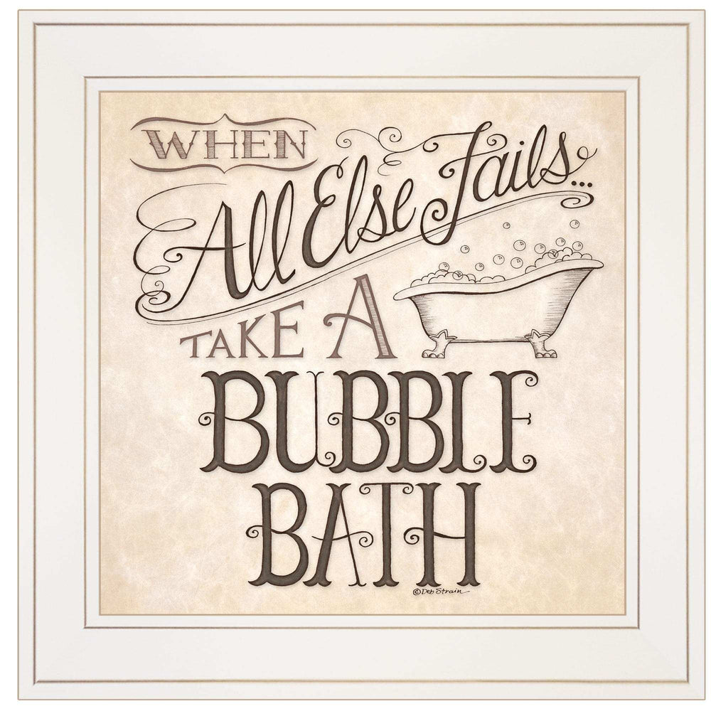 When All Else Fails 2 White Framed Print Bathroom Wall Art - Homeroots - Flyclothing LLC