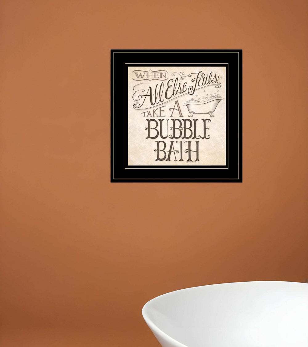 When All Else Fails 3 Black Framed Print Bathroom Wall Art - Homeroots - Flyclothing LLC