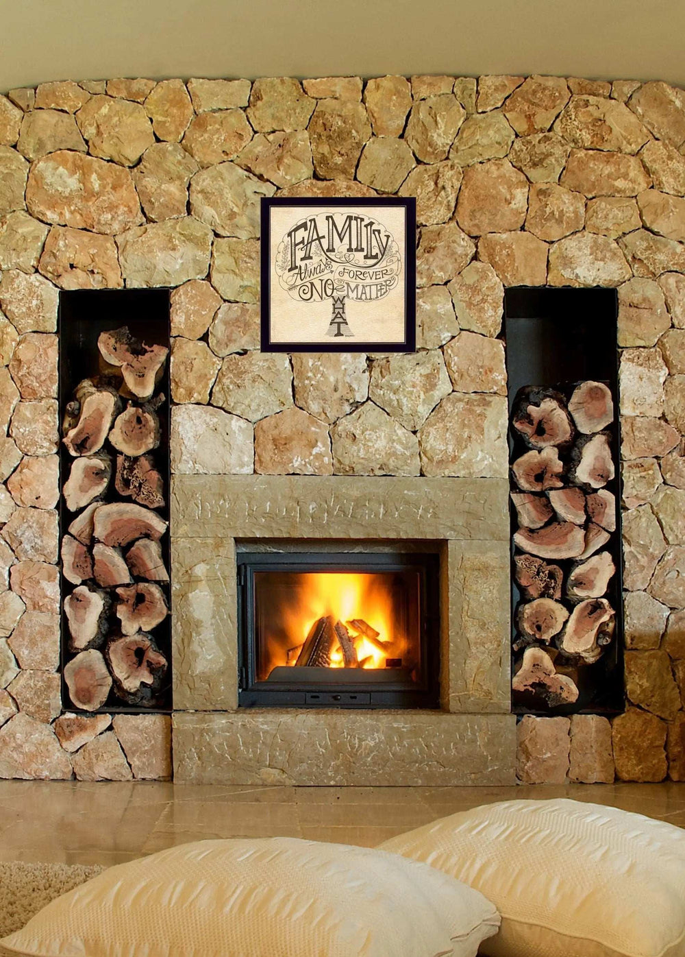 Family Always and Forever Black Framed Print Wall Art - Homeroots - Flyclothing LLC