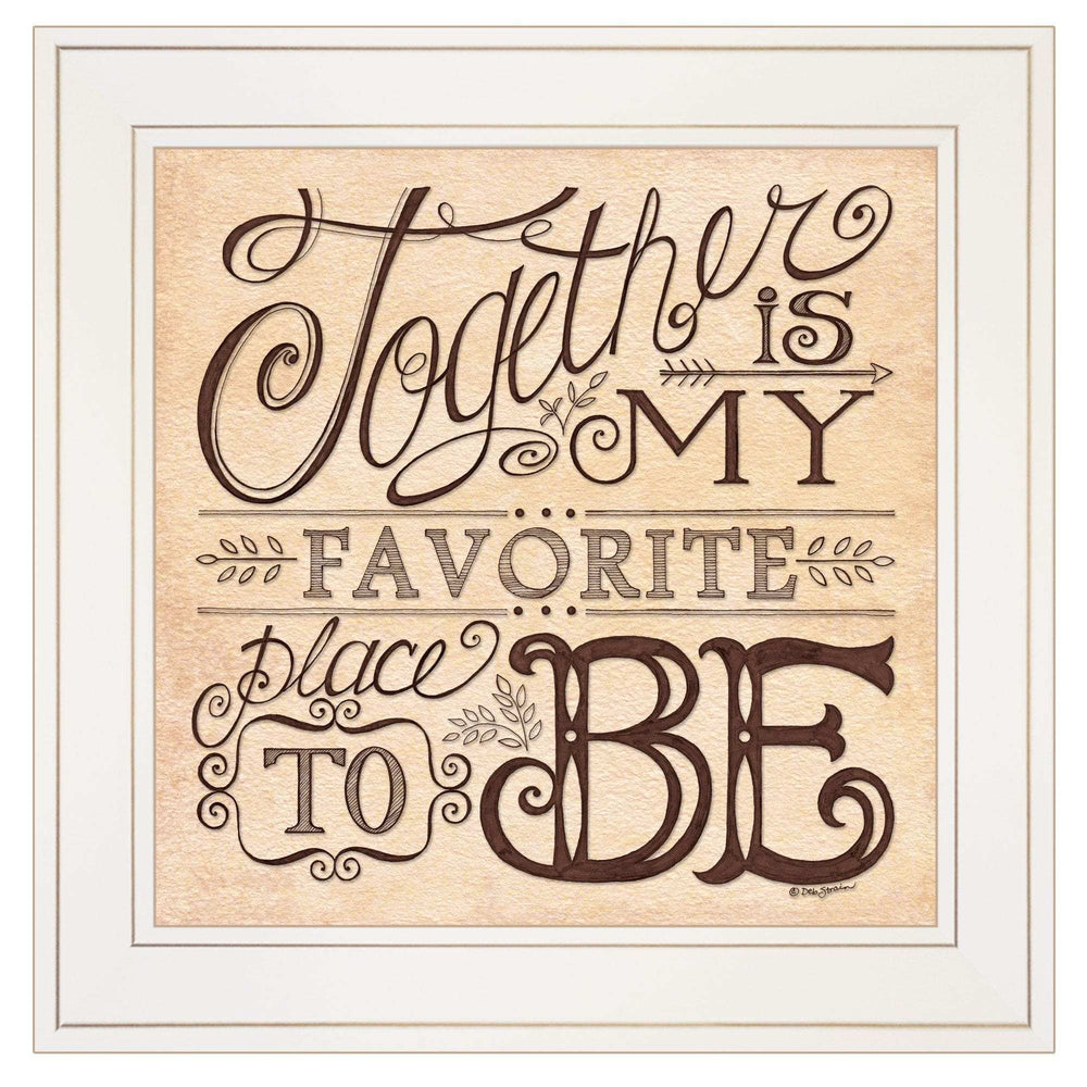 Together 2 White Framed Print Wall Art - Homeroots - Flyclothing LLC