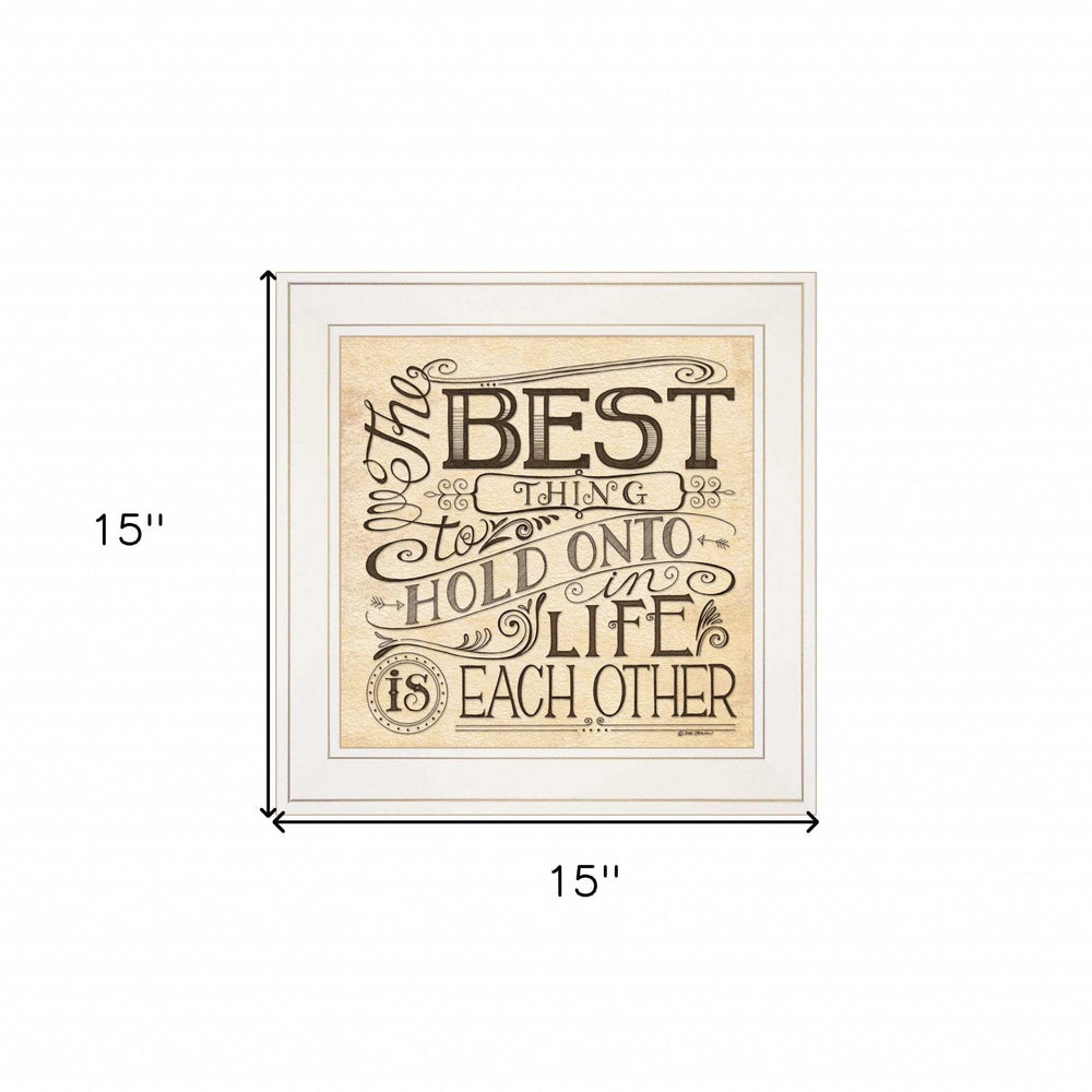 Each Other 2 White Framed Print Wall Art - Homeroots - Flyclothing LLC