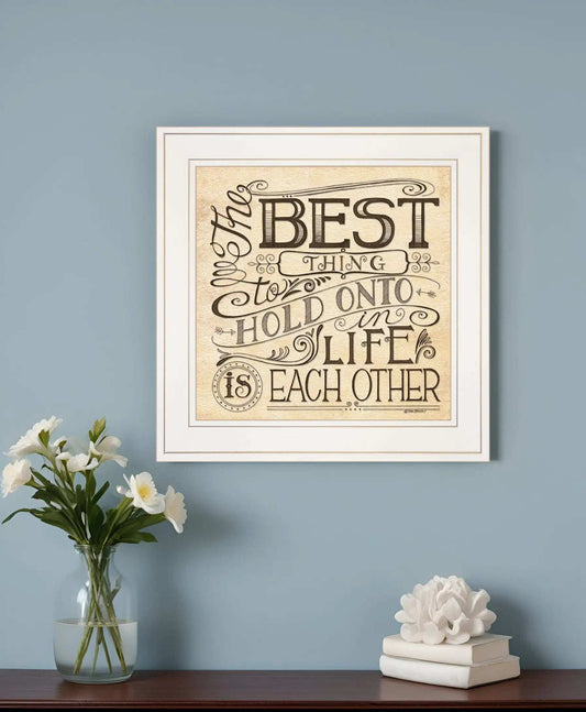 Each Other 2 White Framed Print Wall Art - Homeroots - Flyclothing LLC