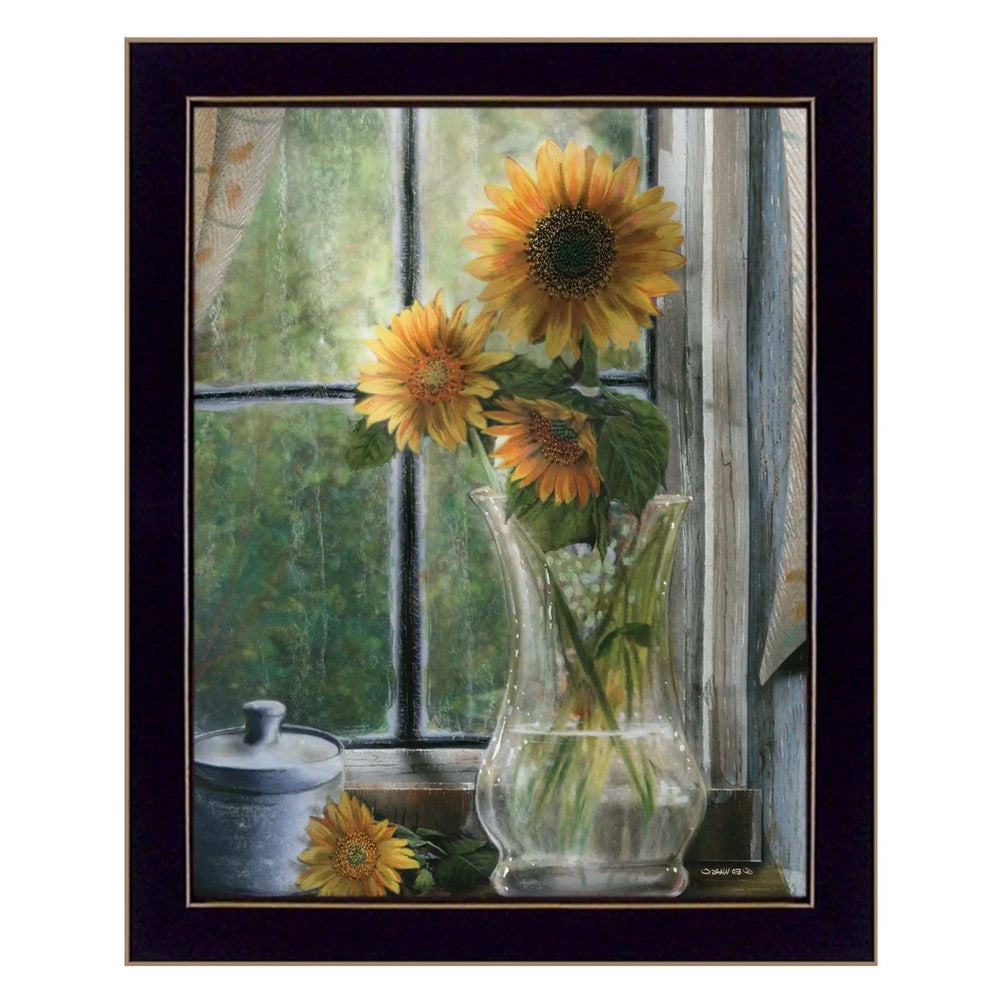 Morning Flower 1 Black Framed Print Wall Art - Homeroots - Flyclothing LLC
