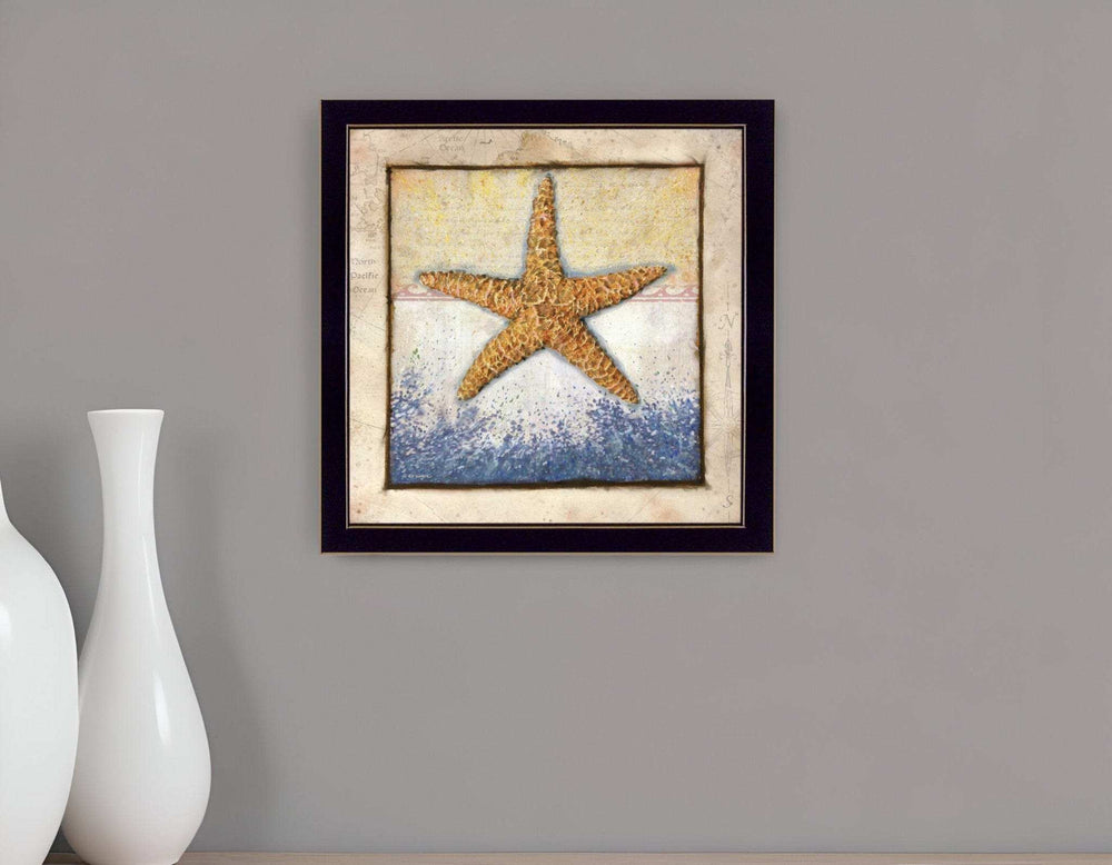Starfish Black Framed Print Wall Art - Homeroots - Flyclothing LLC