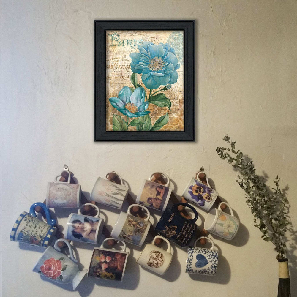 Paris Blue II Black Framed Print Wall Art - Homeroots - Flyclothing LLC