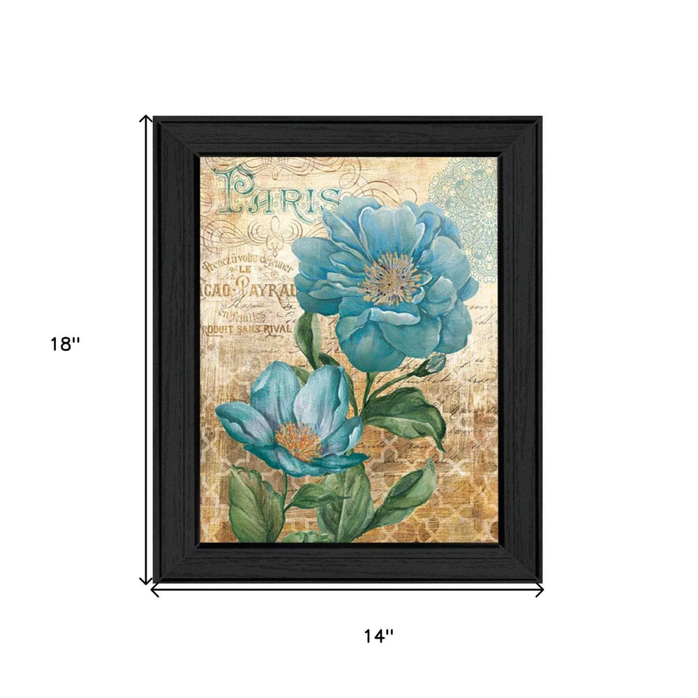 Paris Blue II Black Framed Print Wall Art - Homeroots - Flyclothing LLC