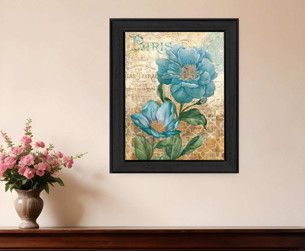 Paris Blue II Black Framed Print Wall Art - Homeroots - Flyclothing LLC
