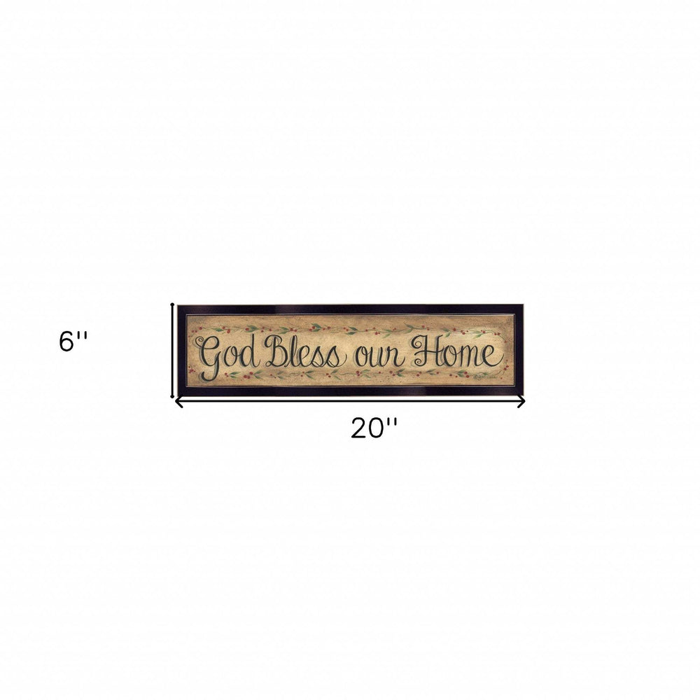 God Bless Our Home 1 Black Framed Print Wall Art - Homeroots - Flyclothing LLC