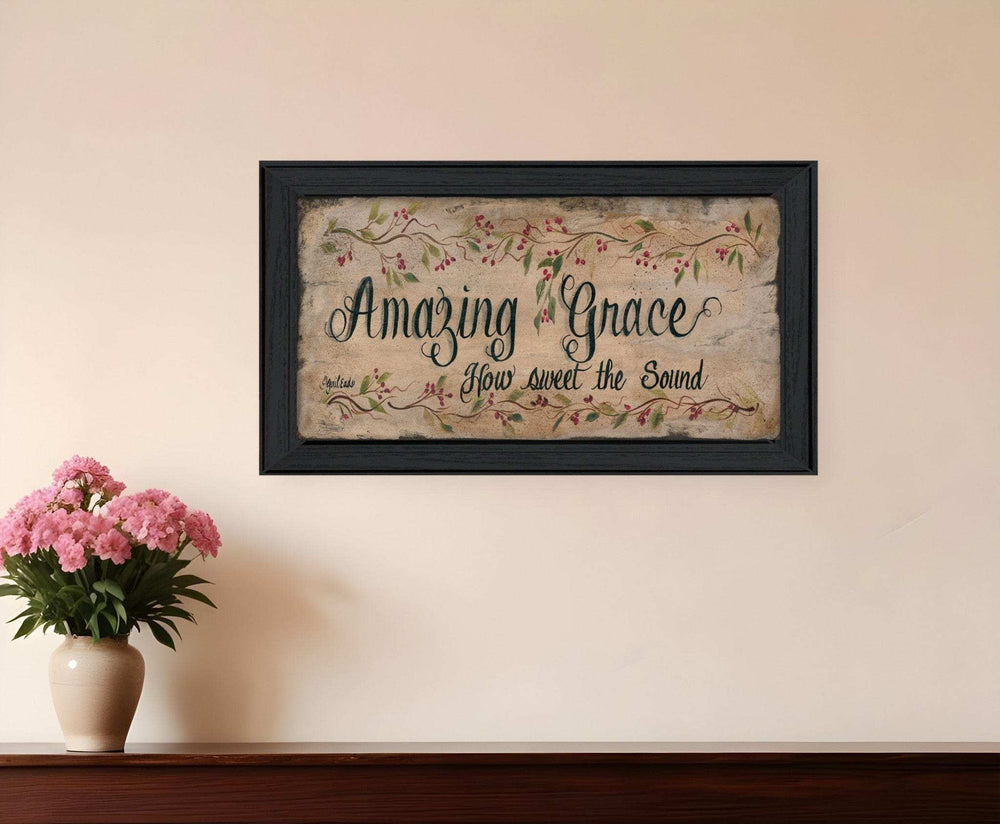 Amazing Grace 2 Black Framed Print Wall Art - Homeroots - Flyclothing LLC