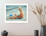 In the Sand White Framed Print Wall Art - Homeroots - Flyclothing LLC