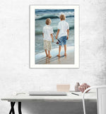 Going Fishing White Framed Print Wall Art - Homeroots - Flyclothing LLC
