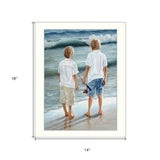 Going Fishing White Framed Print Wall Art - Homeroots - Flyclothing LLC